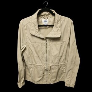 Old Navy Utility Jacket‎ | Lightweight Zip-Up | Neutral Beige | XL Tall